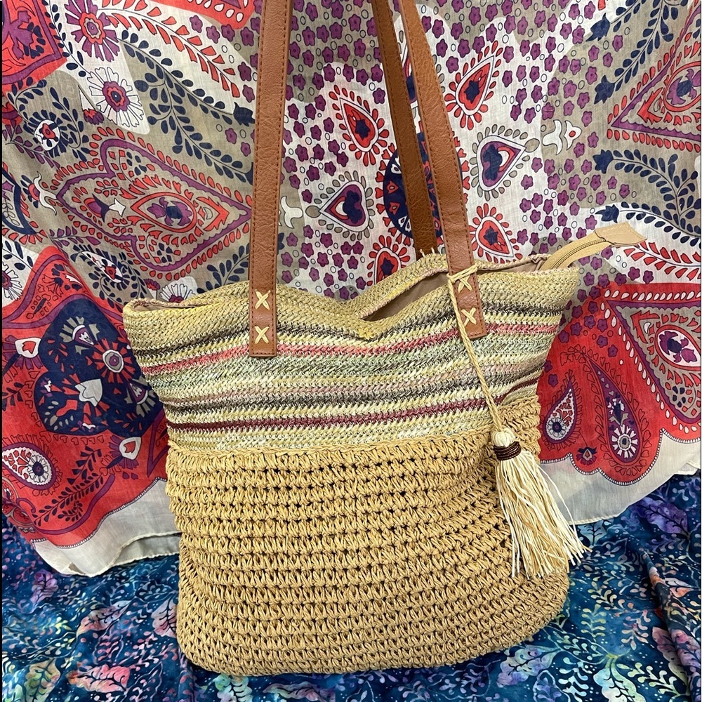 Cappelli Straworld inc. Large woven shoulder bag
